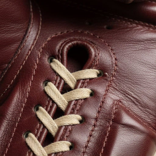 Elatheria Pugilist oxblood full grain leather lace up heritage boxing gloves