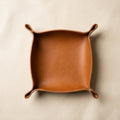 Elatheria Valet snap corner full grain leather catch-all desk tray organizer