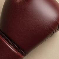 Elatheria Pugilist oxblood full grain leather lace up heritage boxing gloves