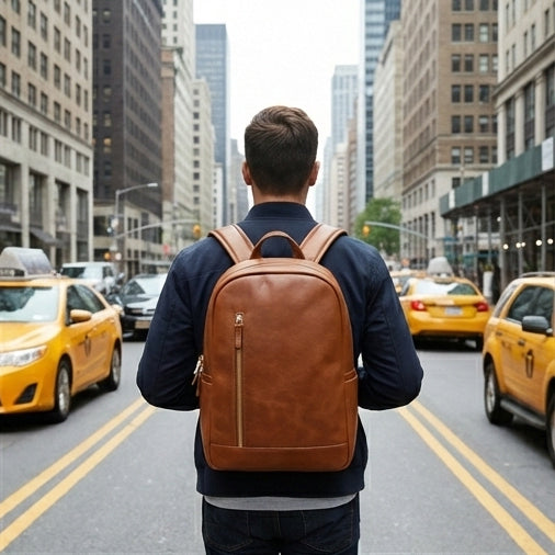Elatheria Atlas heritage full grain leather rucksack backpack vintage style