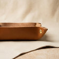Elatheria Valet snap corner full grain leather catch-all desk tray organizer