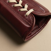 Elatheria Pugilist oxblood full grain leather lace up heritage boxing gloves