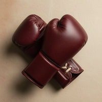 Elatheria Pugilist oxblood full grain leather lace up heritage boxing gloves