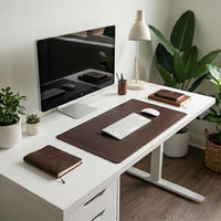 Elatheria Meridian full grain leather executive desk mat blotter home office