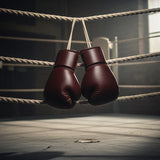 Elatheria Pugilist oxblood full grain leather lace up heritage boxing gloves