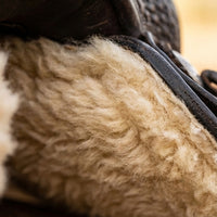 Elatheria Maverick hand tooled basketweave full grain western leather saddle silver conchos