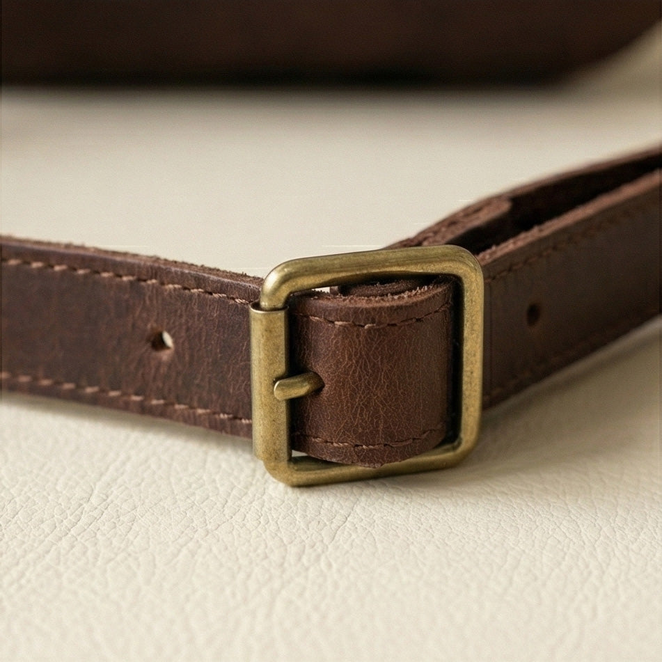 The Roamer Leather Belt Bag and Sling on Model