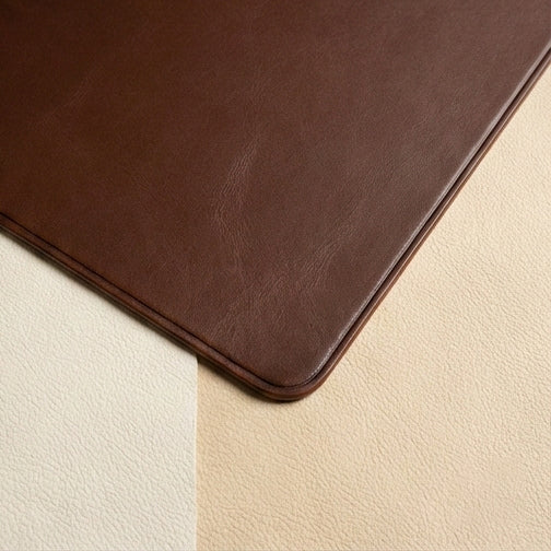 Elatheria Meridian full grain leather executive desk mat blotter home office