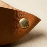 Elatheria Valet snap corner full grain leather catch-all desk tray organizer