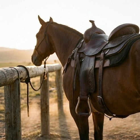 The Maverick | Hand-Tooled Full-Grain Western Leather Saddle