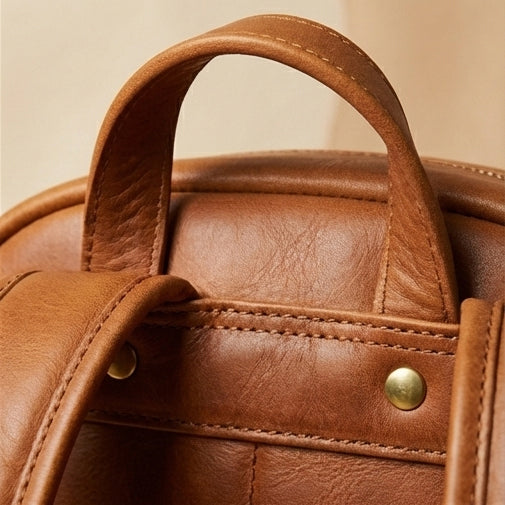 Elatheria Atlas heritage full grain leather rucksack backpack vintage style