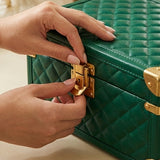 The Heirloom | Quilted Leather Artisan Jewelry Trunk & Keepsake Case