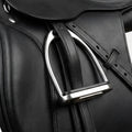 Elatheria Grand Prix premium full grain black leather dressage saddle elite riders