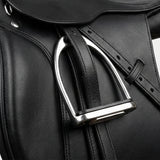 Elatheria Grand Prix premium full grain black leather dressage saddle elite riders