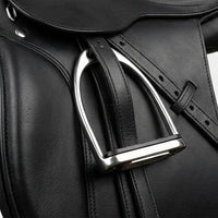 Elatheria Grand Prix premium full grain black leather dressage saddle elite riders