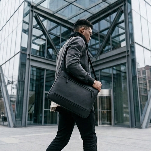 The Minimalist | Premium Matte Leather Laptop Portfolio & Sleeve
