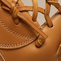 Elatheria Pennant premium tan steerhide leather trapeze web outfield baseball glove