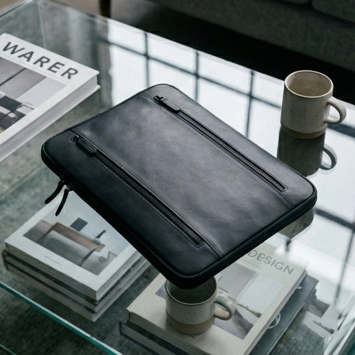 The Minimalist | Premium Matte Leather Laptop Portfolio & Sleeve
