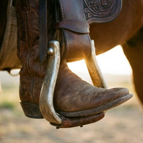 Elatheria Maverick hand tooled basketweave full grain western leather saddle silver conchos