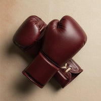 Elatheria Pugilist oxblood full grain leather lace up heritage boxing gloves