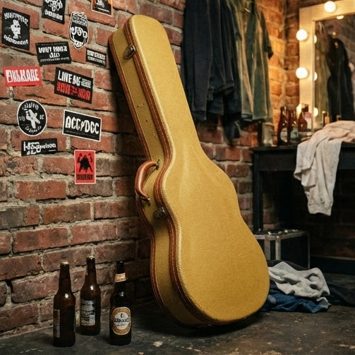 The Stagehand | Vintage Tweed & Full-Grain Leather Guitar Hard Case