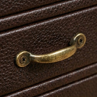Elatheria Treasure pebbled leather antique jewelry trunk chest velvet lined multi tier