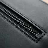 Elatheria Minimalist premium matte black leather laptop portfolio sleeve case