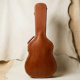 Elatheria Maestro premium full grain leather acoustic guitar hard case brass locks