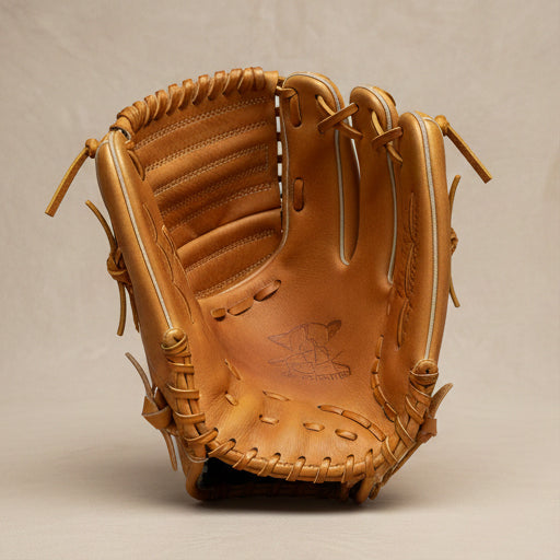 Elatheria Pennant premium tan steerhide leather trapeze web outfield baseball glove