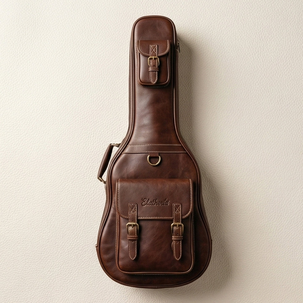 The Session Leather Acoustic Guitar Gig Bag Standing
