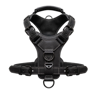 The Patrol | Leather Working Dog Harness with Top Handle & ID-Tag Loop