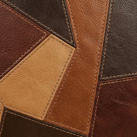 Troubadour Mosaic leather gig bag open showing padded interior protection