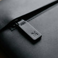 Elatheria Minimalist premium matte black leather laptop portfolio sleeve case