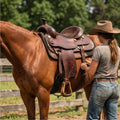 Elatheria Mustang hand tooled floral full grain western leather horse saddle