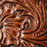 Elatheria Outlaw hand tooled western full grain leather acoustic guitar hard case