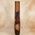 Troubadour Mosaic gig bag angled view showing hand-assembled patchwork leather panels