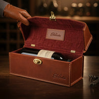 Elatheria Vintner 4.0 luxury leather wine trunk presentation case velvet lined