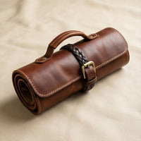 Elatheria Chef's Companion full grain leather knife roll 5 slot chef bag