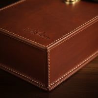 Elatheria Vintner 4.0 luxury leather wine trunk presentation case velvet lined