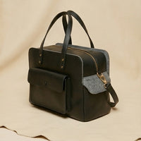 Elatheria Companion premium full grain leather luxury pet carrier small dog cat
