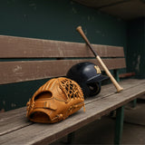 Elatheria Pennant premium tan steerhide leather trapeze web outfield baseball glove