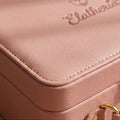 Elatheria Keepsake blush pink leather memory box jewelry organizer velvet interior
