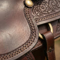 Elatheria Mustang hand tooled floral full grain western leather horse saddle
