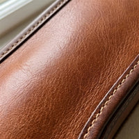 Elatheria Virtuoso full grain leather 4/4 violin hard case with velvet interior