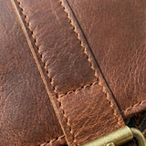 The Artisan Paisley Embroidered Leather Messenger Bag Front View