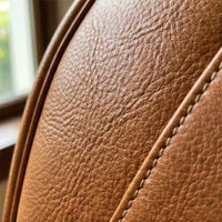 Elatheria Fairway luxury vintage full grain tan leather golf cart bag brass zips