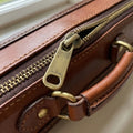 Elatheria Virtuoso full grain leather 4/4 violin hard case with velvet interior