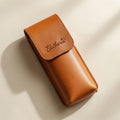 Elatheria Vintner 3.0 fully enclosed full grain leather wine bottle carrier