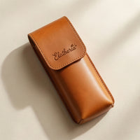 Elatheria Vintner 3.0 fully enclosed full grain leather wine bottle carrier