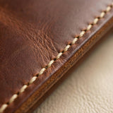 The Chef's Companion Leather Knife Roll Open with Knives